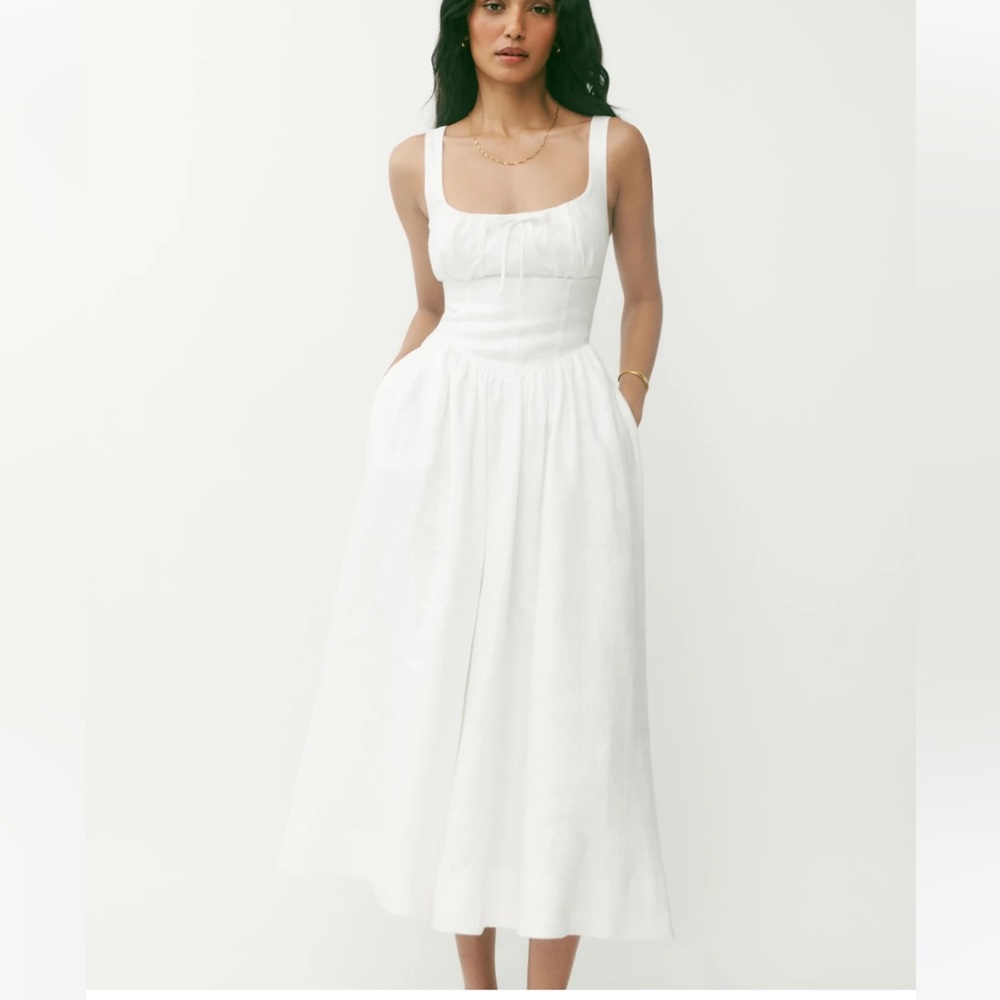 Reformation Balia Linen Dress - Size US2